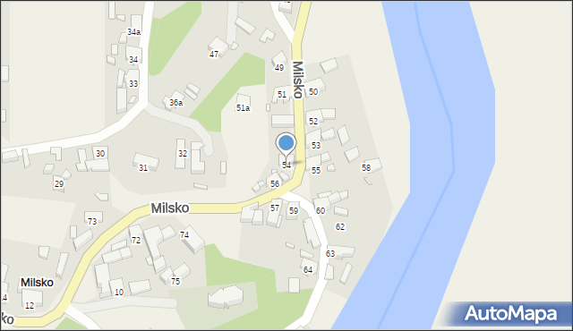 Milsko, Milsko, 54, mapa Milsko