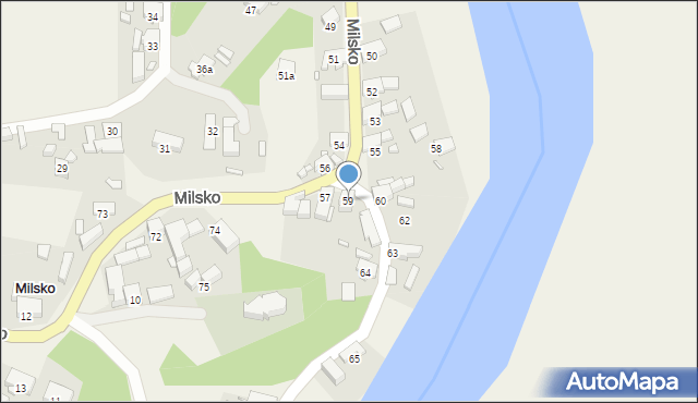 Milsko, Milsko, 59, mapa Milsko