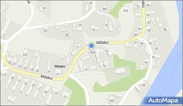 Milsko, Milsko, 72, mapa Milsko