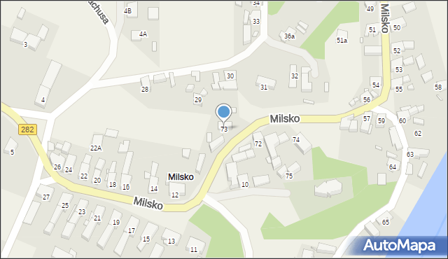 Milsko, Milsko, 73, mapa Milsko