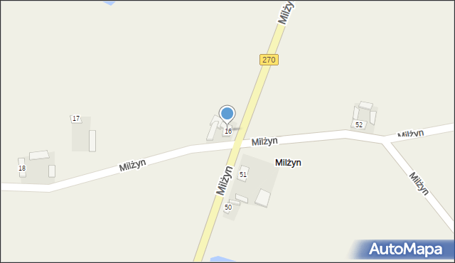 Milżyn, Milżyn, 16, mapa Milżyn