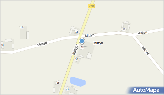 Milżyn, Milżyn, 51, mapa Milżyn