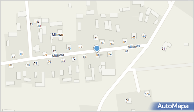 Minczewo, Milewo, 66, mapa Minczewo