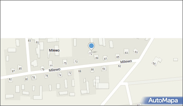 Minczewo, Milewo, 71, mapa Minczewo