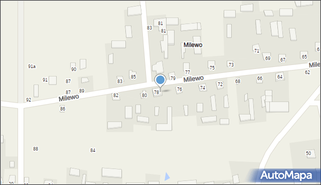 Minczewo, Milewo, 78, mapa Minczewo