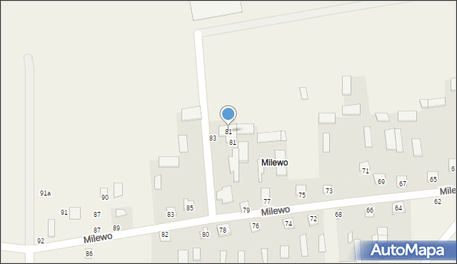Minczewo, Milewo, 81, mapa Minczewo
