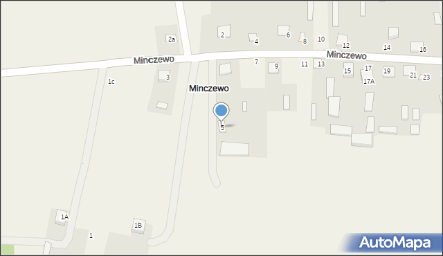 Minczewo, Minczewo, 5, mapa Minczewo