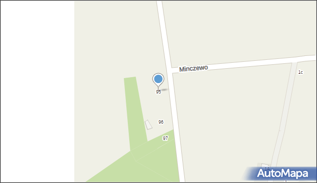 Minczewo, Minczewo, 95, mapa Minczewo