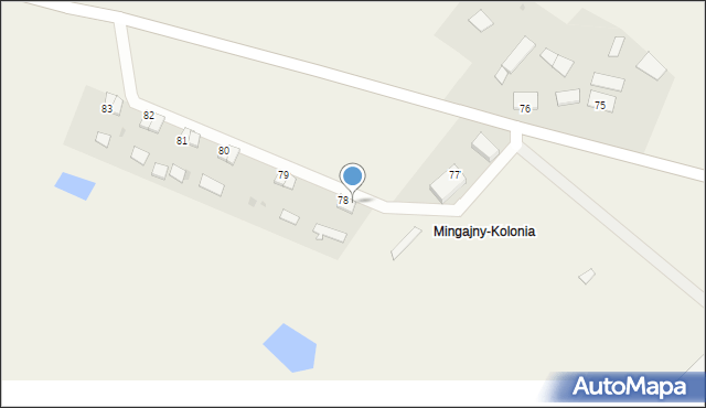 Mingajny, Mingajny, 78/1, mapa Mingajny