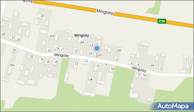 Mingosy, Mingosy, 10, mapa Mingosy