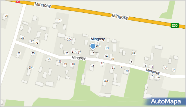Mingosy, Mingosy, 16, mapa Mingosy