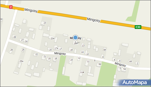 Mingosy, Mingosy, 16A, mapa Mingosy