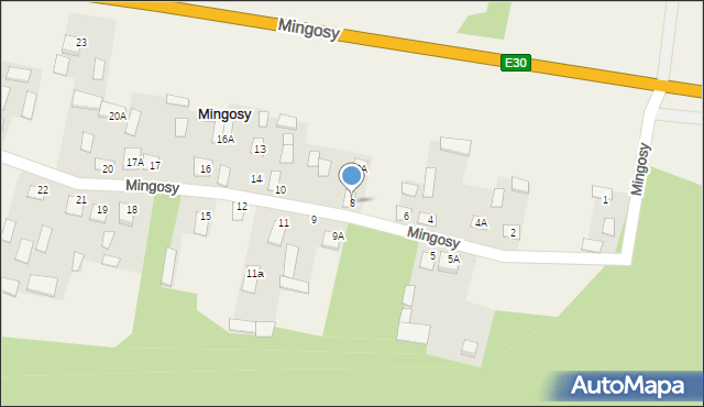 Mingosy, Mingosy, 8, mapa Mingosy