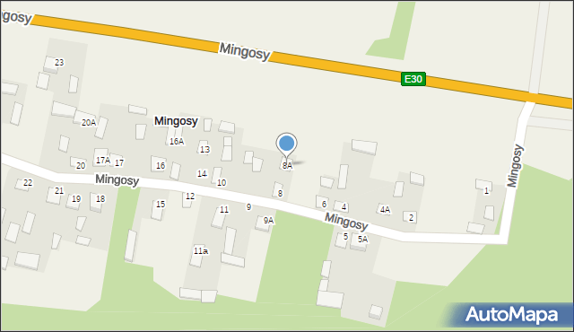 Mingosy, Mingosy, 8A, mapa Mingosy