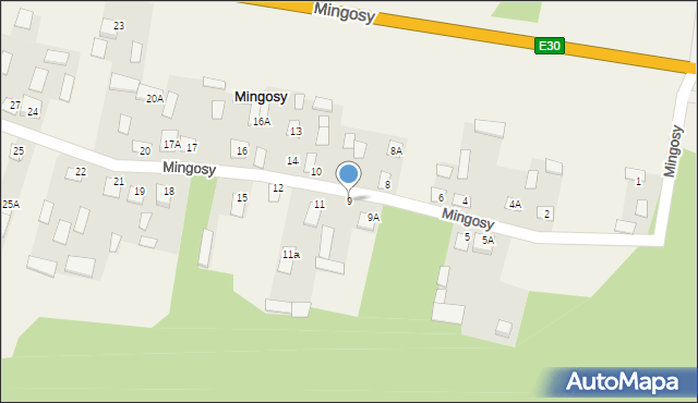 Mingosy, Mingosy, 9, mapa Mingosy