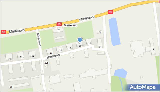 Minikowo, Minikowo, 16, mapa Minikowo