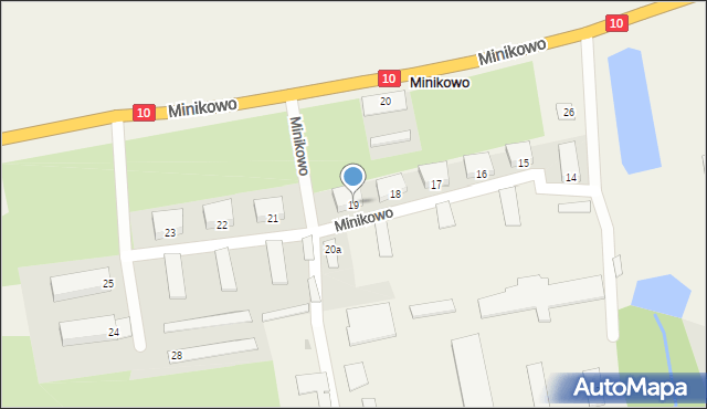 Minikowo, Minikowo, 19, mapa Minikowo