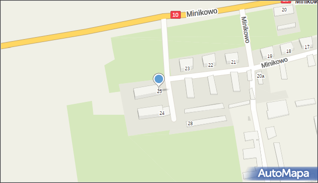Minikowo, Minikowo, 25, mapa Minikowo