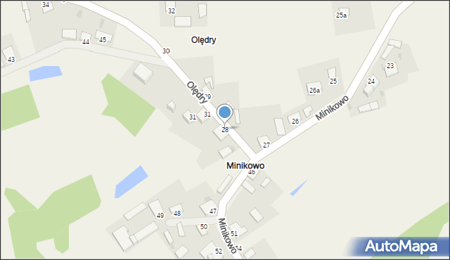 Minikowo, Minikowo, 28, mapa Minikowo