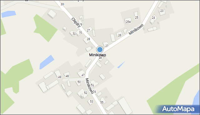 Minikowo, Minikowo, 46, mapa Minikowo