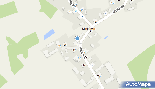 Minikowo, Minikowo, 47, mapa Minikowo