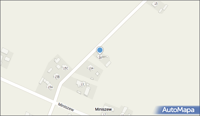 Miniszew, Miniszew, 14, mapa Miniszew