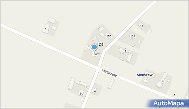 Miniszew, Miniszew, 15A, mapa Miniszew