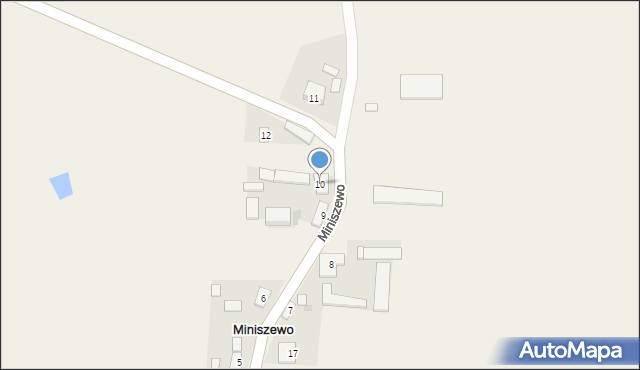 Miniszewo, Miniszewo, 10, mapa Miniszewo