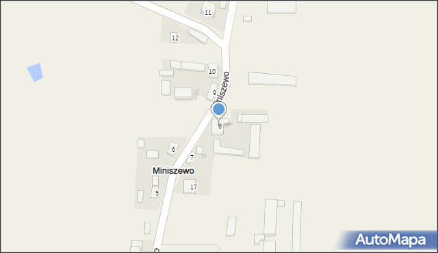 Miniszewo, Miniszewo, 8, mapa Miniszewo