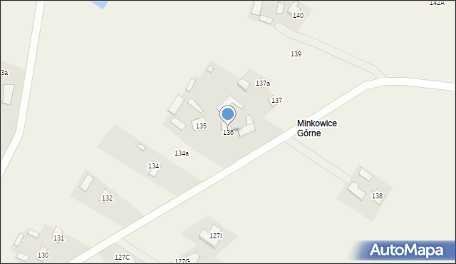 Minkowice, Minkowice, 136, mapa Minkowice