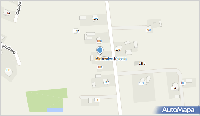 Minkowice, Minkowice, 187, mapa Minkowice