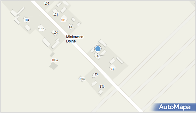 Minkowice, Minkowice, 94, mapa Minkowice