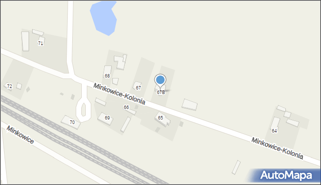 Minkowice-Kolonia, Minkowice-Kolonia, 67B, mapa Minkowice-Kolonia