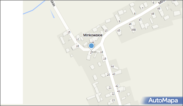 Minkowskie, Minkowskie, 17, mapa Minkowskie