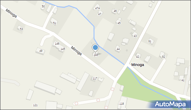 Minoga, Minoga, 143, mapa Minoga