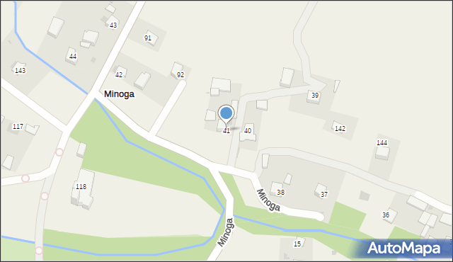 Minoga, Minoga, 41, mapa Minoga