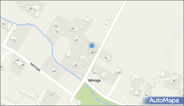 Minoga, Minoga, 43, mapa Minoga