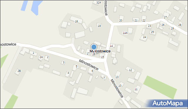 Minostowice, Minostowice, 16, mapa Minostowice