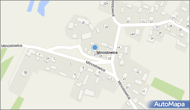 Minostowice, Minostowice, 17, mapa Minostowice