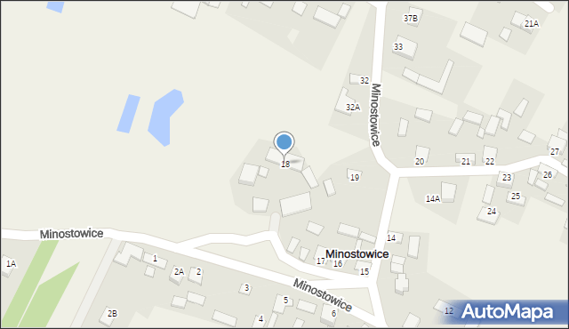 Minostowice, Minostowice, 18, mapa Minostowice