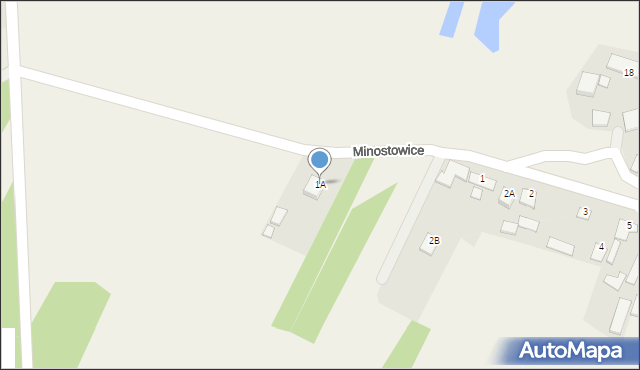 Minostowice, Minostowice, 1A, mapa Minostowice