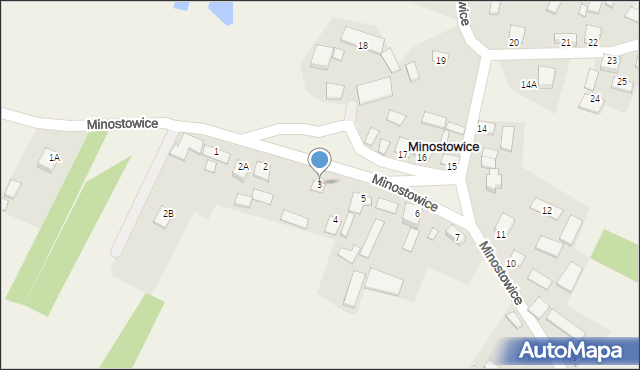 Minostowice, Minostowice, 3, mapa Minostowice