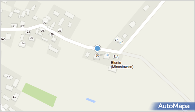 Minostowice, Minostowice, 30, mapa Minostowice