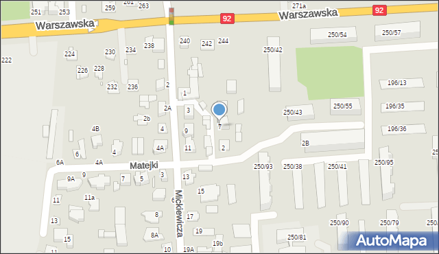 Mińsk Mazowiecki, Mickiewicza Adama, 7, mapa Mińsk Mazowiecki