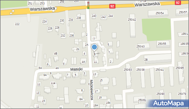Mińsk Mazowiecki, Mickiewicza Adama, 9, mapa Mińsk Mazowiecki