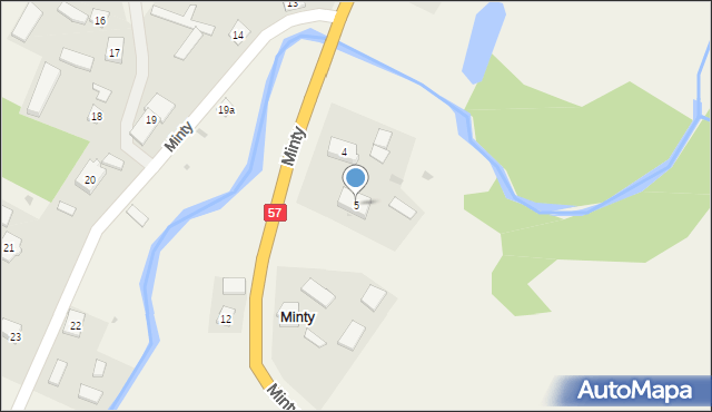 Minty, Minty, 5, mapa Minty