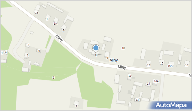 Miny, Miny, 8, mapa Miny