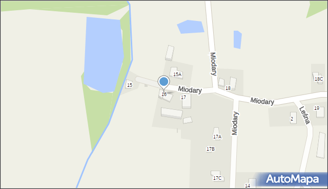 Miodary, Miodary, 16, mapa Miodary