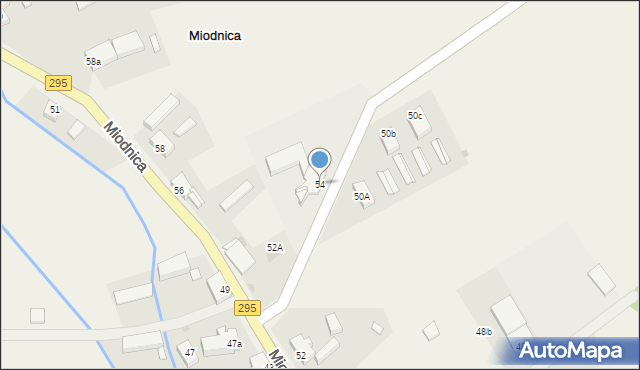 Miodnica, Miodnica, 54, mapa Miodnica