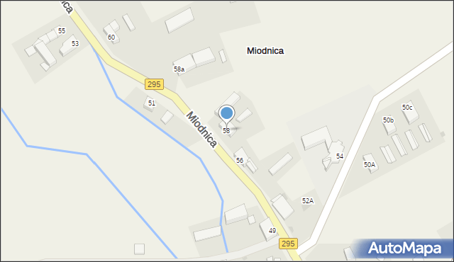 Miodnica, Miodnica, 58, mapa Miodnica